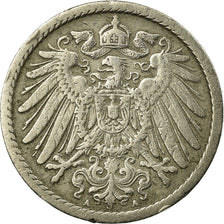 Coin, GERMANY - EMPIRE, Wilhelm II, 5 Pfennig, 1901, Berlin, EF(40-45)