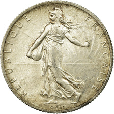 Moneda, Francia, Semeuse, 2 Francs, 1917, Paris, EBC, Plata, KM:845.1