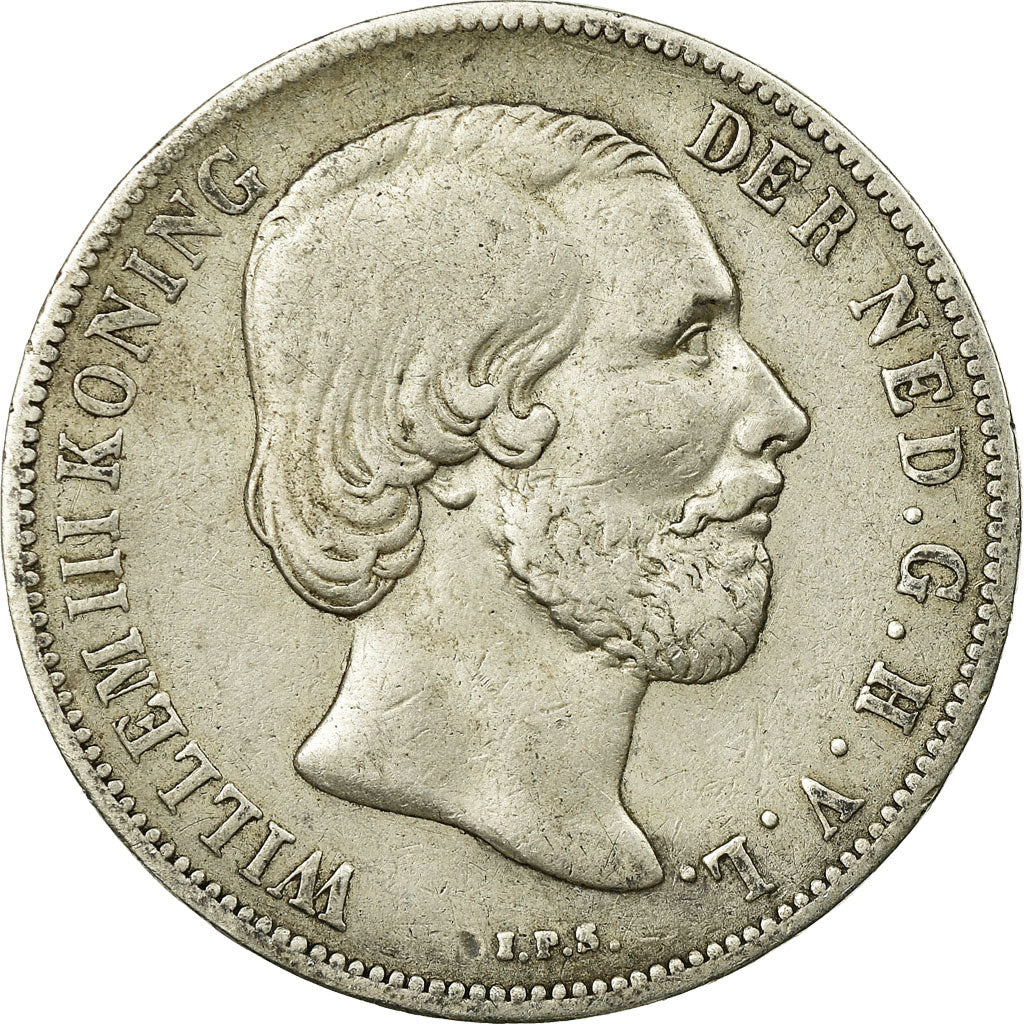 Monnaie, Pays-Bas, William III, Gulden, 1865, TTB, Argent, KM:93