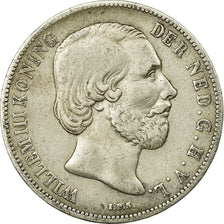 Monnaie, Pays-Bas, William III, Gulden, 1865, TTB, Argent, KM:93