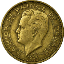 Coin, Monaco, Rainier III, 50 Francs, Cinquante, 1950, VF(30-35)