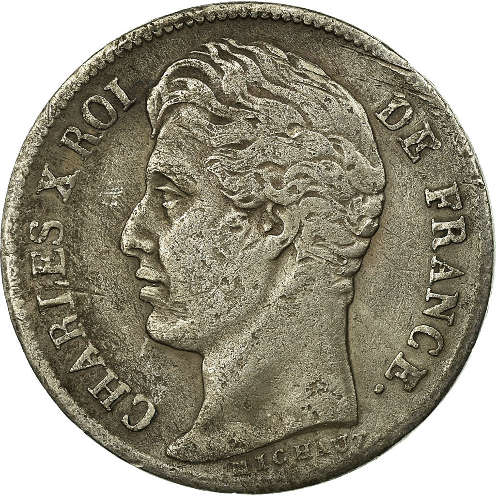 Coin, France, Charles X, 1/2 Franc, 1829, Paris, VF(30-35), Silver, KM:723.1