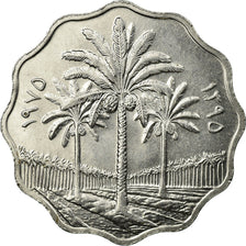 Moneda, Iraq, 10 Fils, 1975, EBC, Acero inoxidable, KM:142