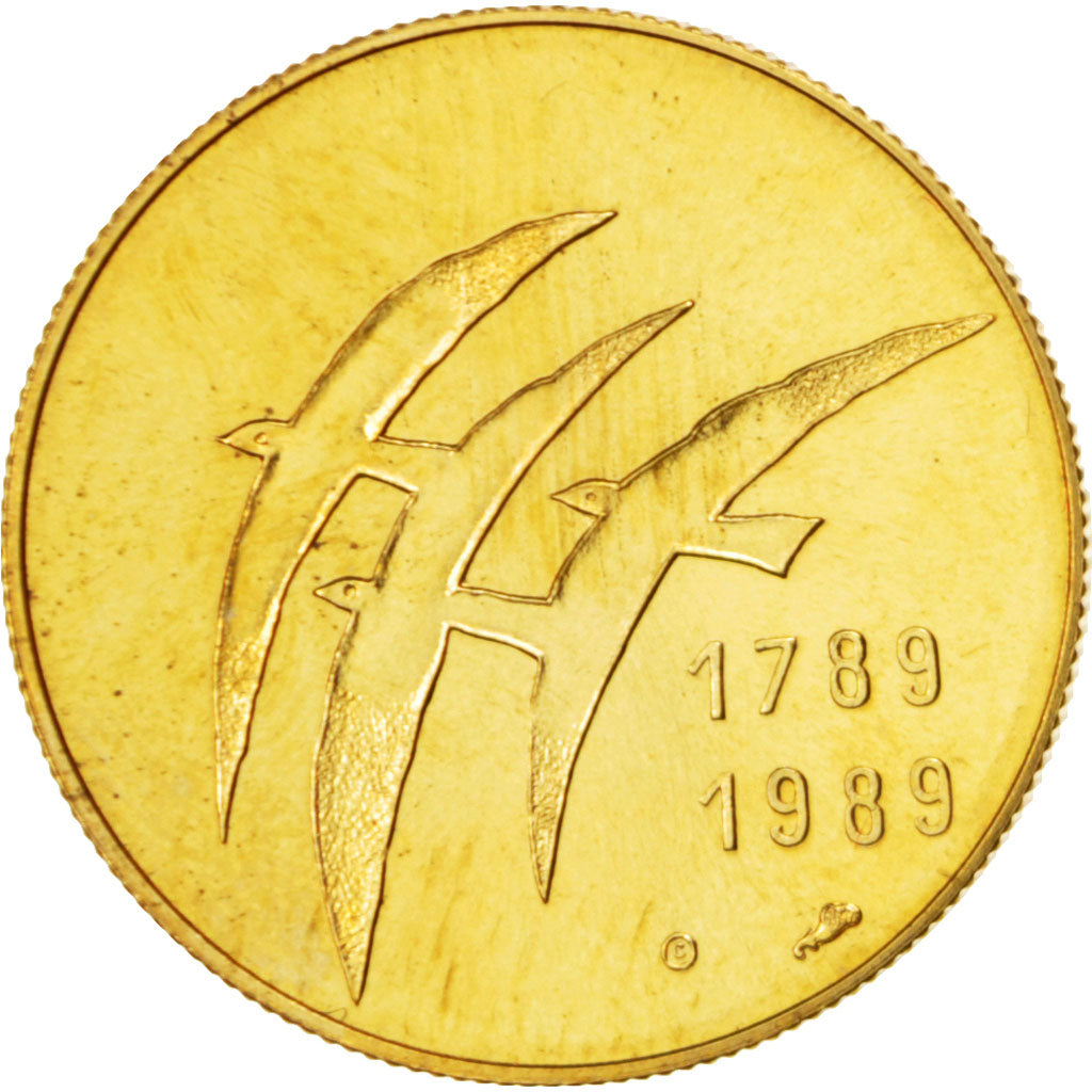 FRANCE, History, French Fifth Republic, Medal, MS(65-70), Bronze, 22, 5.50
