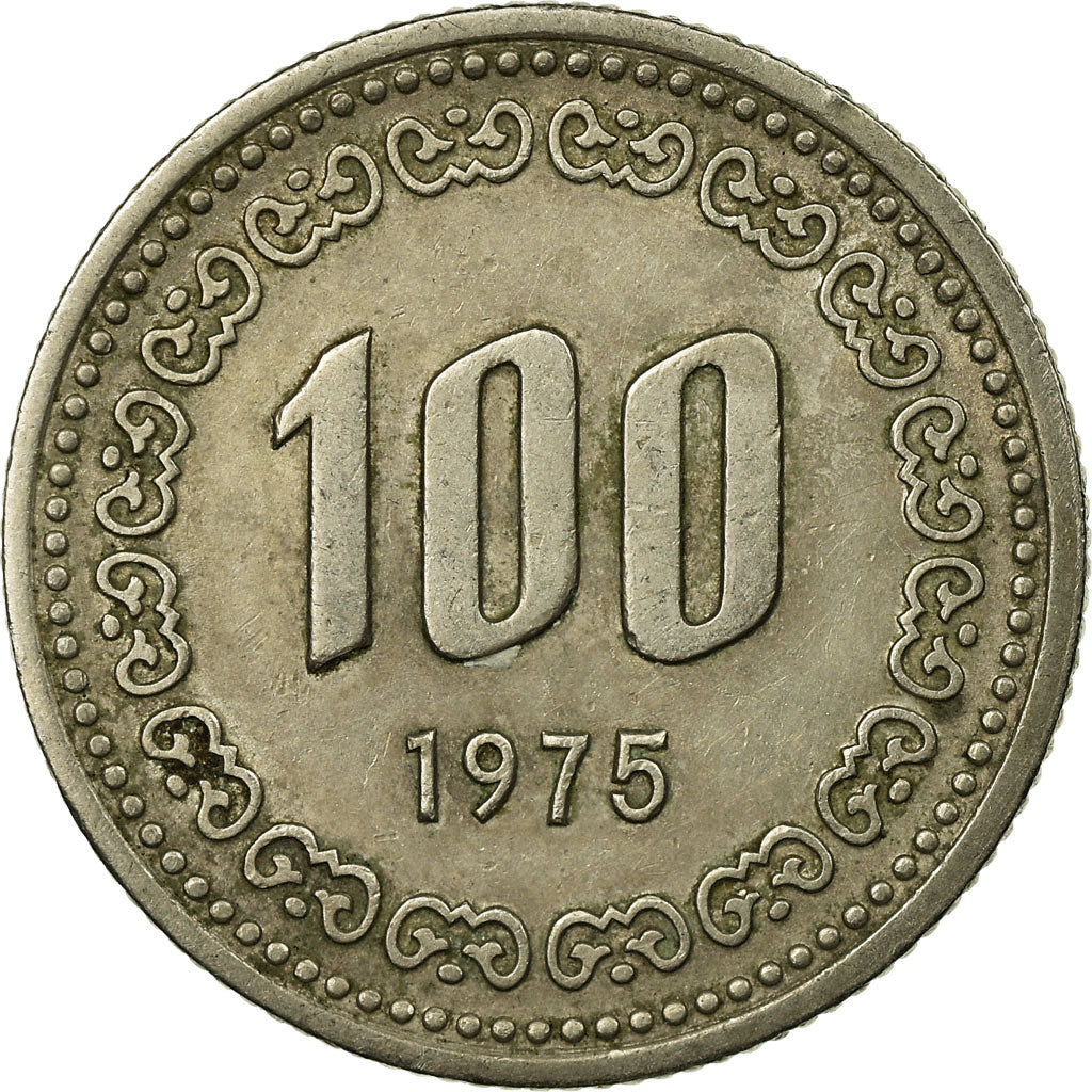 Coin, KOREA-SOUTH, 100 Won, 1975, EF(40-45), Copper-nickel, KM:9