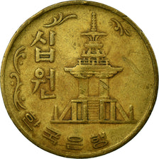 Coin, KOREA-SOUTH, 10 Won, 1972, F(12-15), Brass, KM:6a