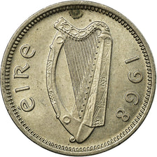 Coin, IRELAND REPUBLIC, 3 Pence, 1968, EF(40-45), Copper-nickel, KM:12a
