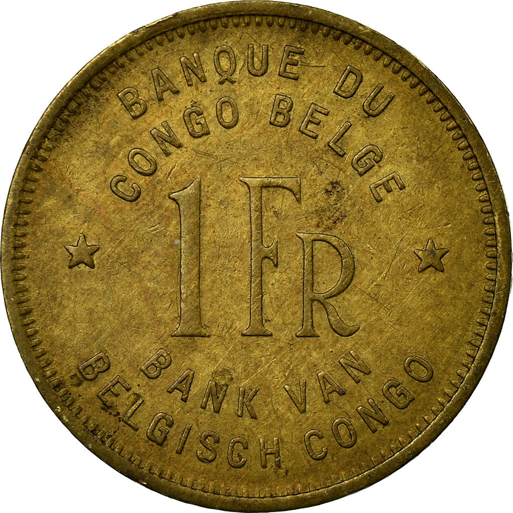 Monnaie, Congo belge, Franc, 1946, TB+, Laiton, KM:26