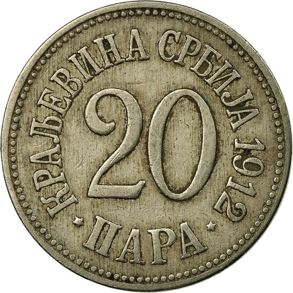 Monnaie, Serbie, Milan I, 20 Para, 1912, TTB, Copper-nickel, KM:20
