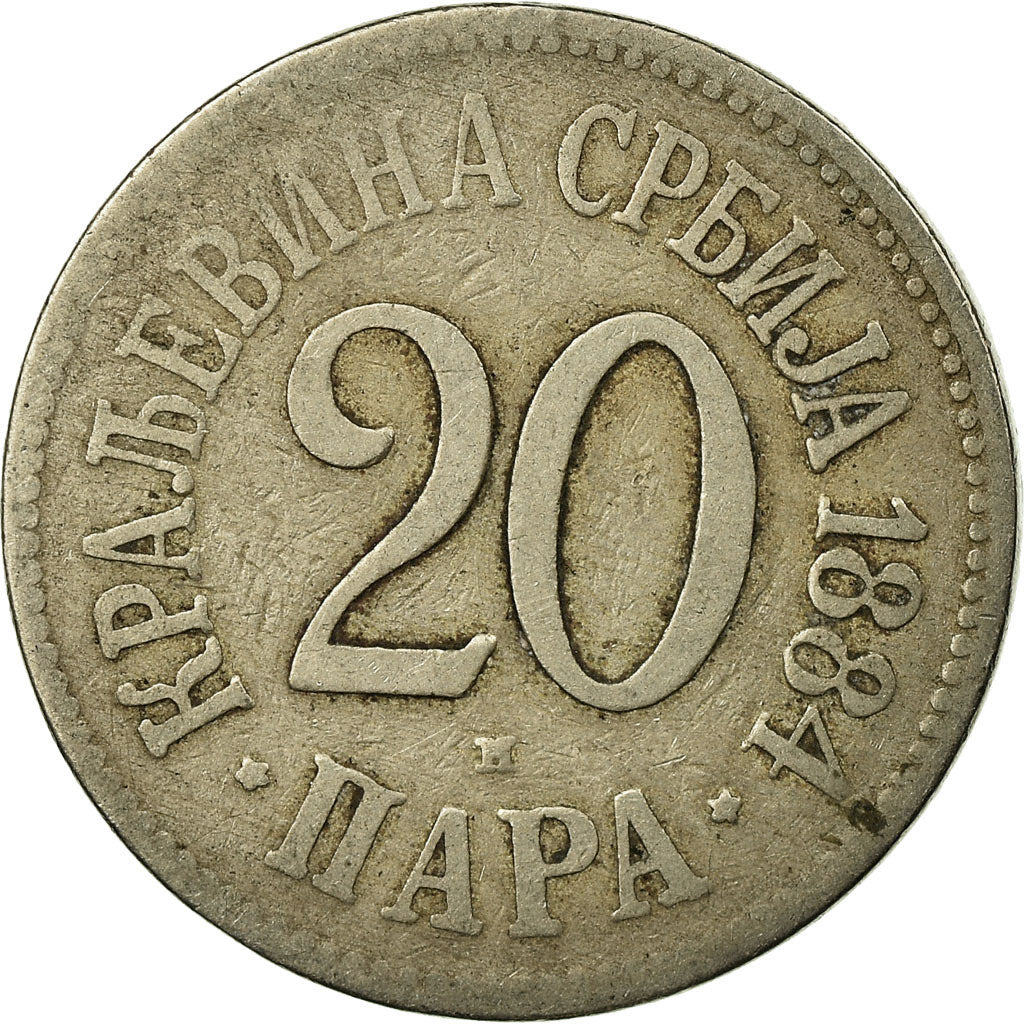 Monnaie, Serbie, Milan I, 20 Para, 1884, TB, Copper-nickel, KM:20
