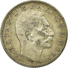 Coin, Serbia, Peter I, Dinar, 1915, Paris, VF(30-35), Silver, KM:25.3