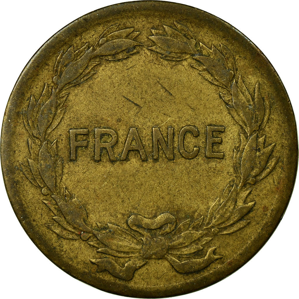 Monnaie, France, France Libre, 2 Francs, 1944, Philadelphie, TB, Laiton