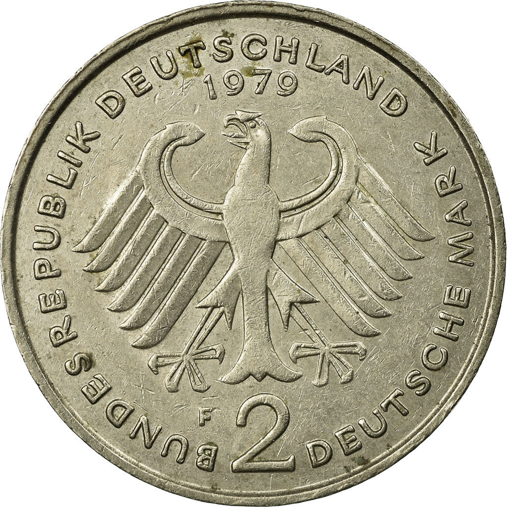 Coin, GERMANY - FEDERAL REPUBLIC, 2 Mark, 1979, Stuttgart, EF(40-45)