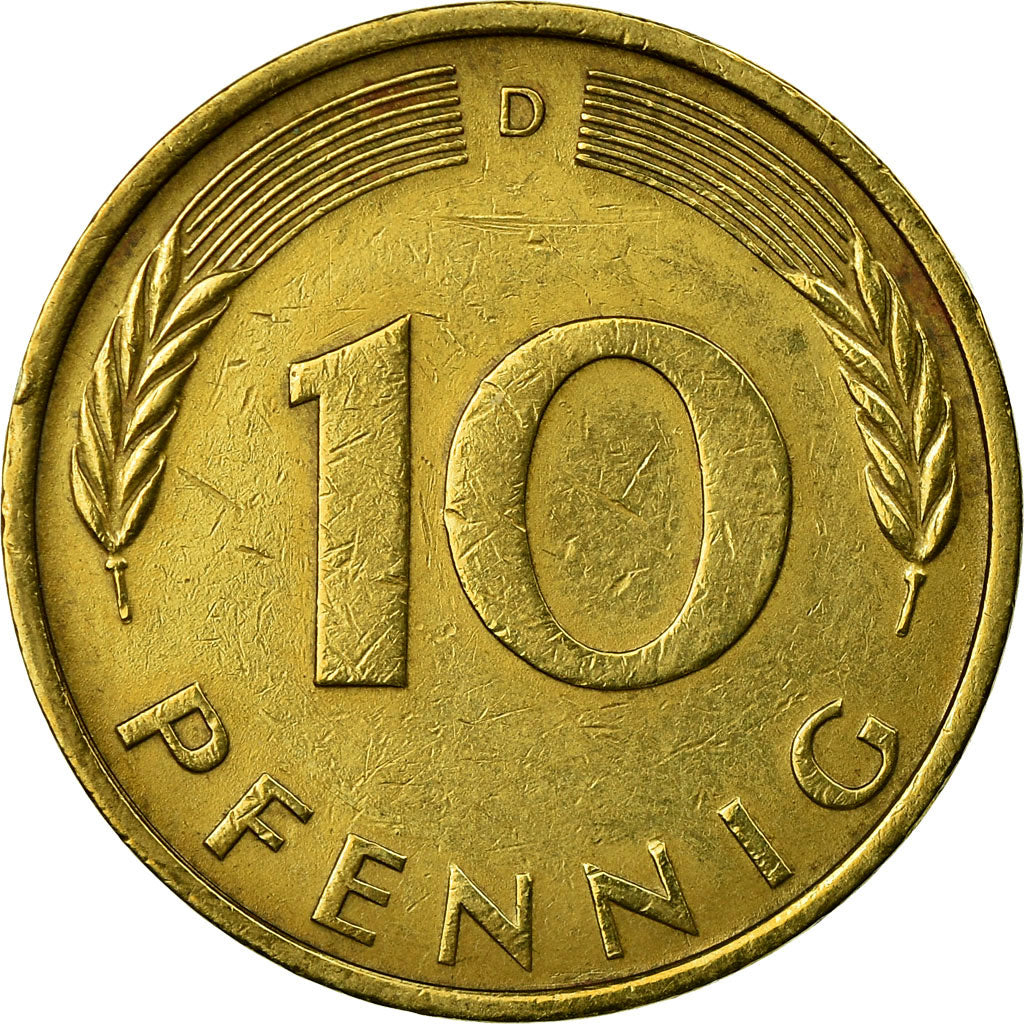 Moneta, GERMANIA - REPUBBLICA FEDERALE, 10 Pfennig, 1972, Munich, BB+, Acciaio