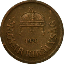 Coin, Hungary, 2 Filler, 1926, Budapest, EF(40-45), Bronze, KM:506