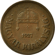 Coin, Hungary, 2 Filler, 1927, Budapest, EF(40-45), Bronze, KM:506