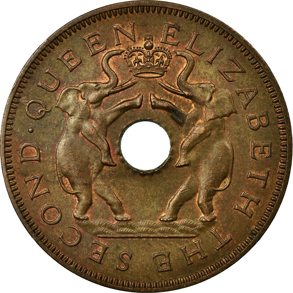 Moneda, Rodesia y Nyasalandia, Elizabeth II, Penny, 1956, British Royal Mint