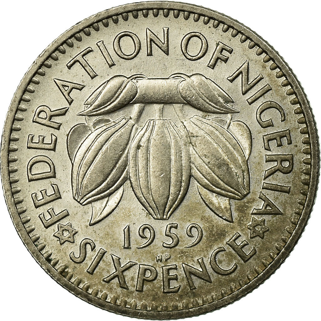 Monnaie, Nigéria, Elizabeth II, 6 Pence, 1959, TTB, Copper-nickel, KM:4