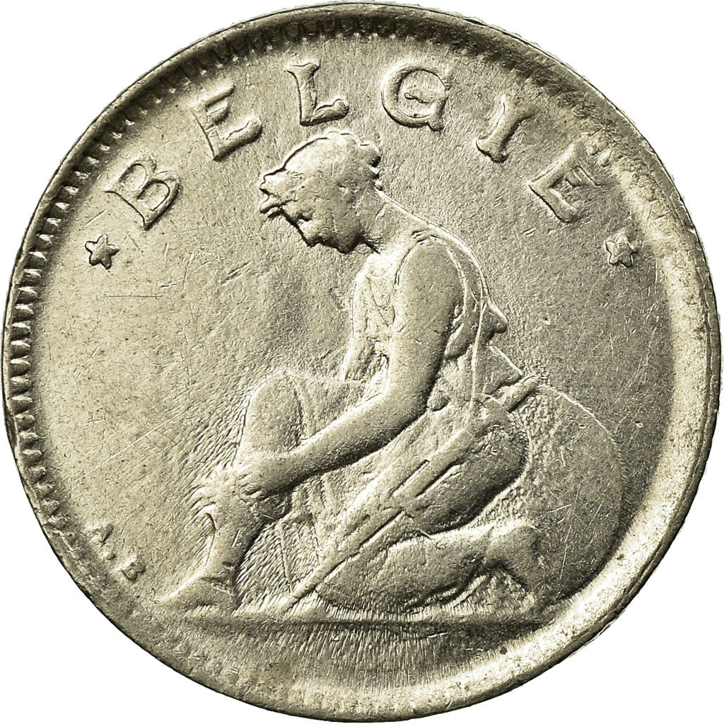 Coin, Belgium, 50 Centimes, 1923, AU(55-58), Nickel, KM:88