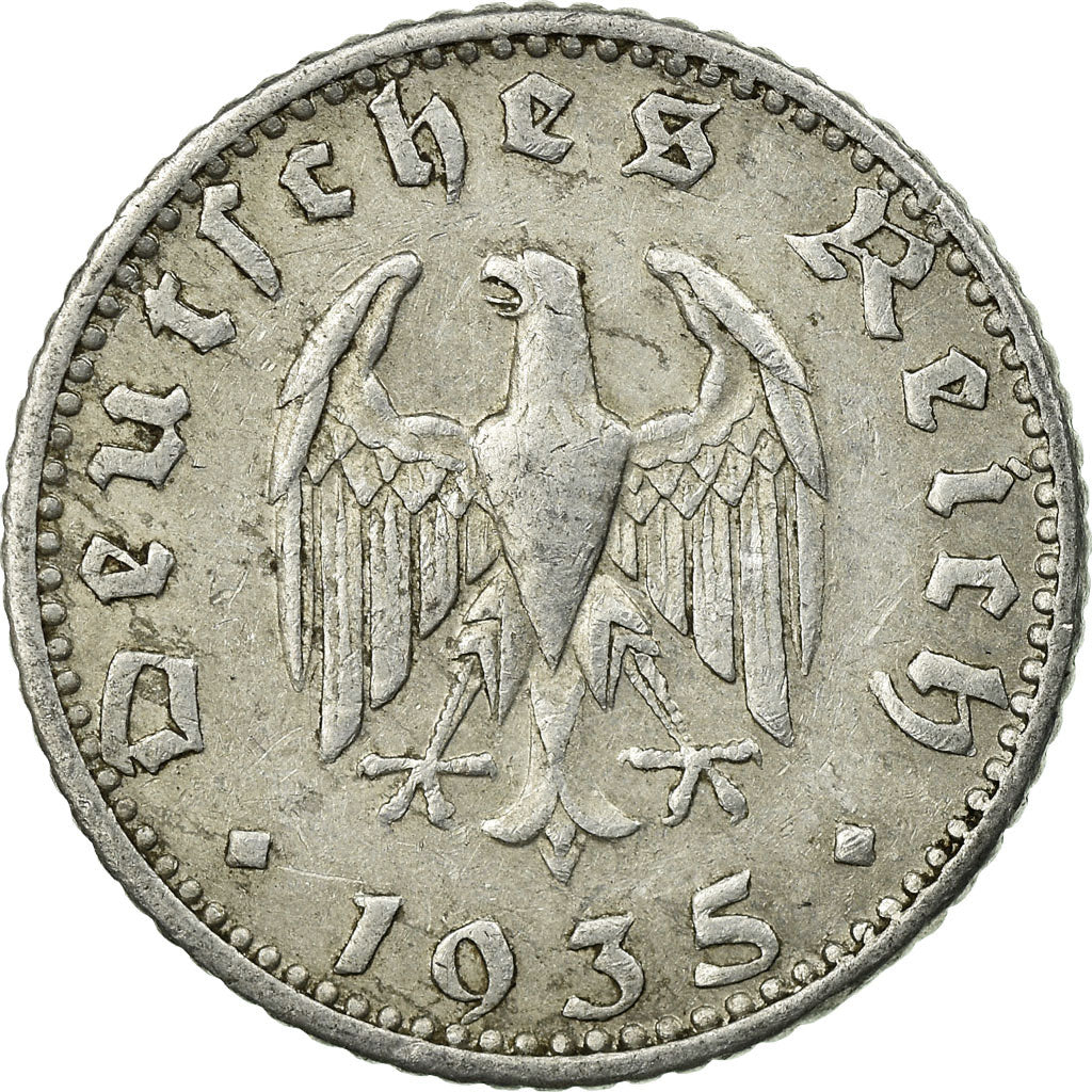 Monnaie, Allemagne, République de Weimar, 50 Reichspfennig, 1935, Hamburg, TB+