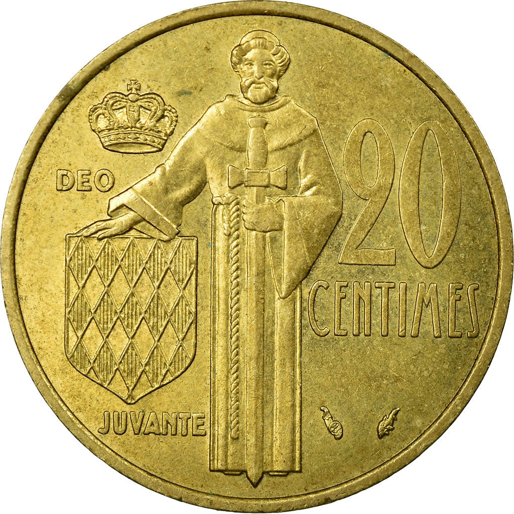 Coin, Monaco, Rainier III, 20 Centimes, 1979, VF(30-35), Aluminum-Bronze, KM:143