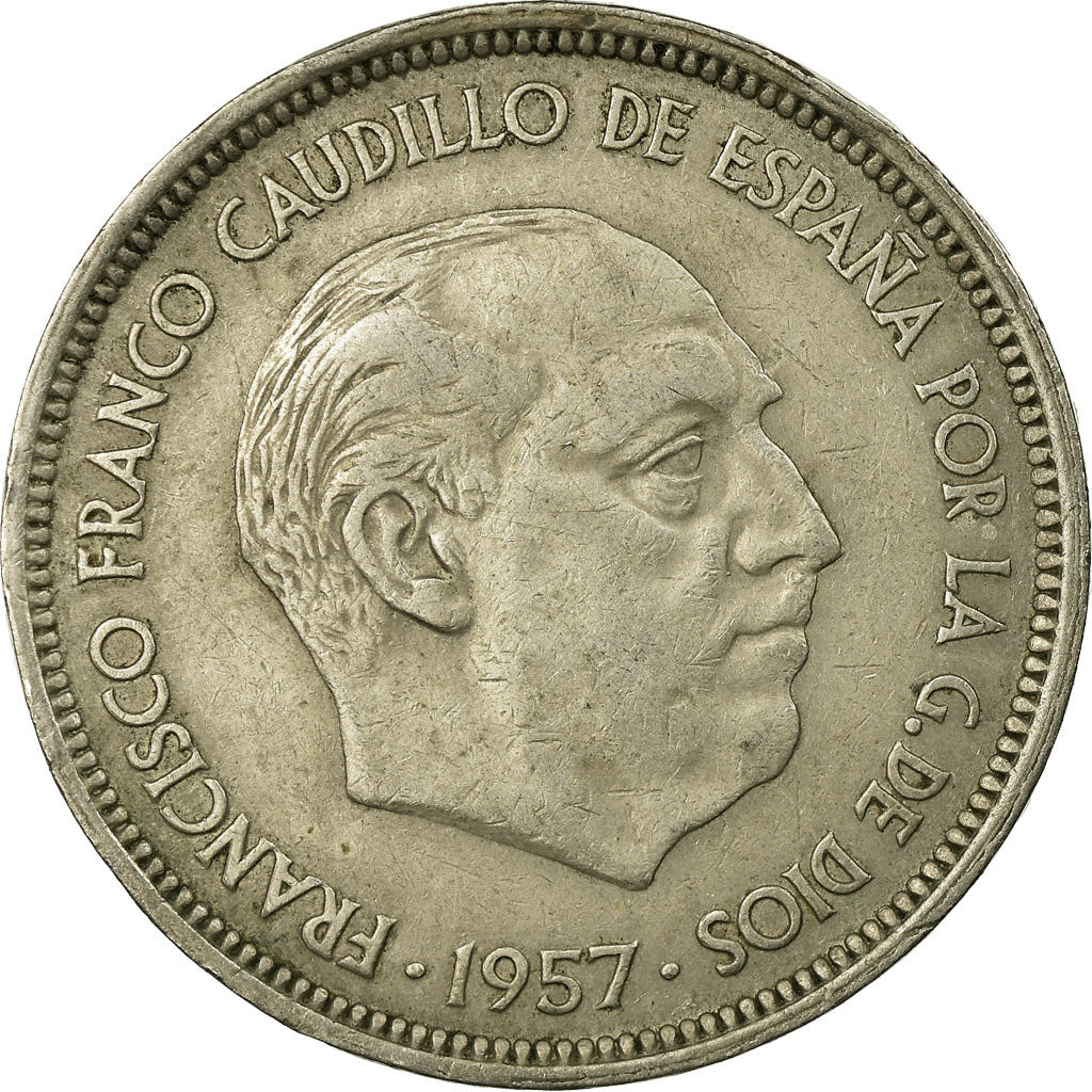 Moneda, España, Caudillo and regent, 50 Pesetas, 1960, BC+, Cobre - níquel
