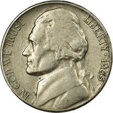 Coin, United States, Jefferson Nickel, 5 Cents, 1965, U.S. Mint, VF(30-35)