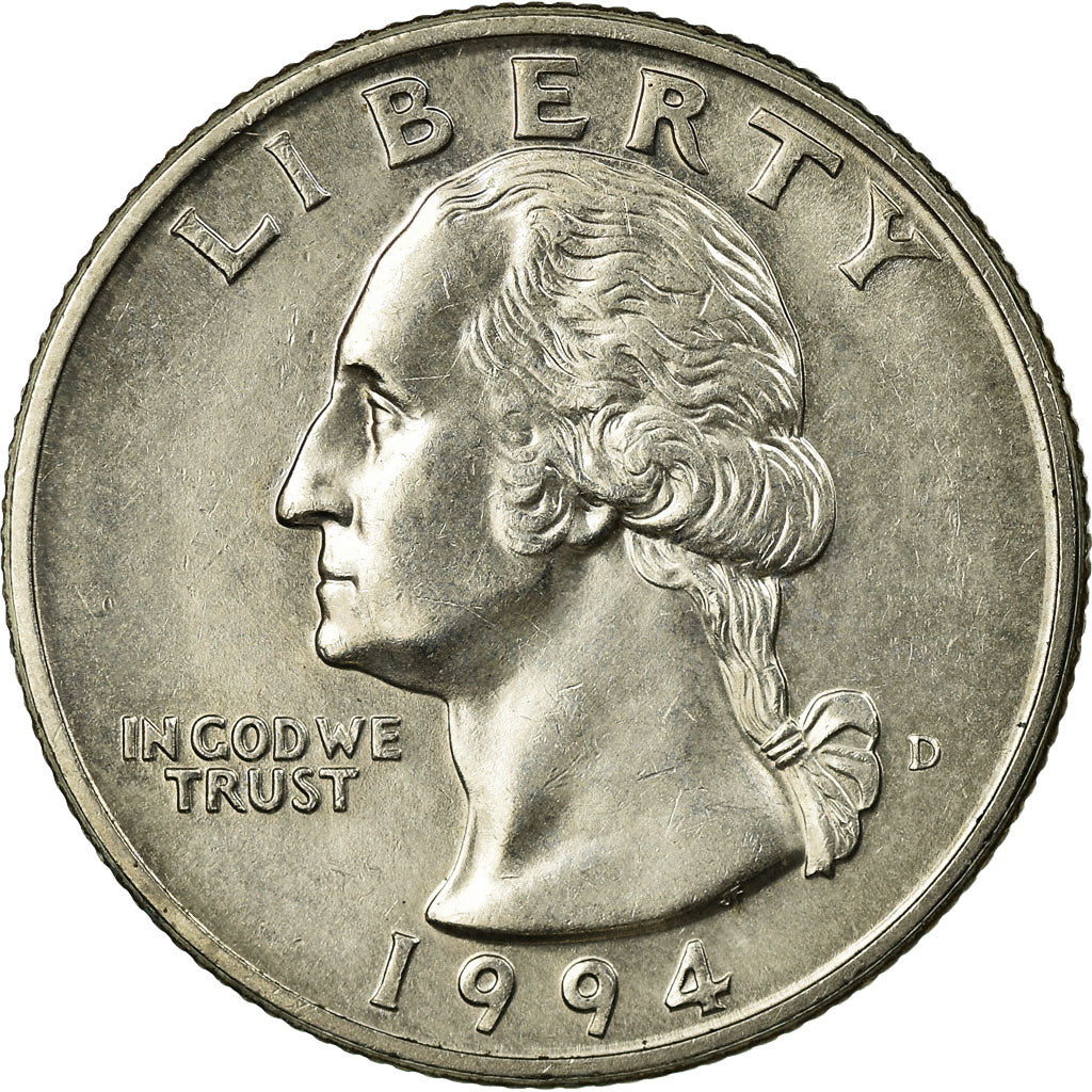 Coin, United States, Washington Quarter, Quarter, 1994, U.S. Mint, Denver