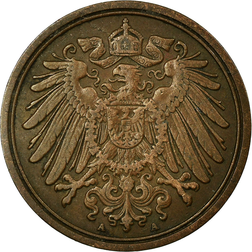 Münze, GERMANY - EMPIRE, Wilhelm II, Pfennig, 1892, Berlin, SS, Kupfer, KM:10