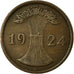 Moneta, NIEMCY, REP. WEIMARSKA, 2 Rentenpfennig, 1924, Berlin, EF(40-45)