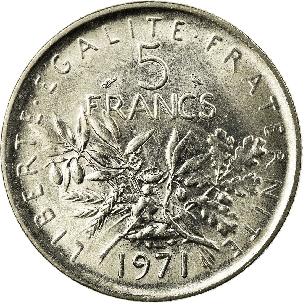 Monnaie, France, Semeuse, 5 Francs, 1971, Paris, SUP+, Nickel Clad