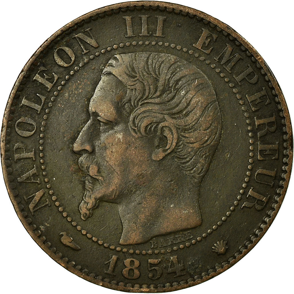 Monnaie, France, Napoleon III, Napoléon III, 5 Centimes, 1854, Marseille, TB+