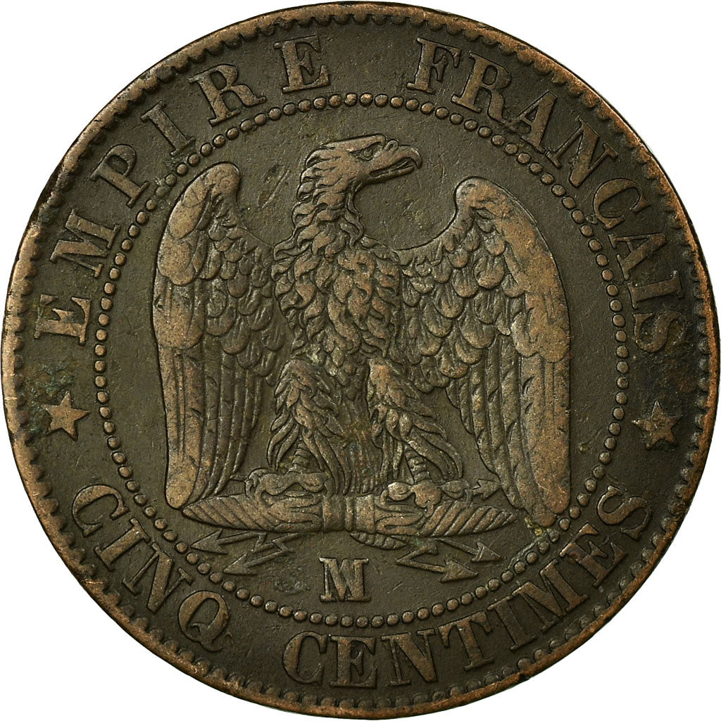 Monnaie, France, Napoleon III, Napoléon III, 5 Centimes, 1854, Marseille, TB+