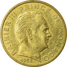 Coin, Monaco, Rainier III, 10 Centimes, 1982, EF(40-45), Aluminum-Bronze