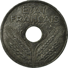 Coin, France, État français, 20 Centimes, 1942, Paris, EF(40-45), Zinc