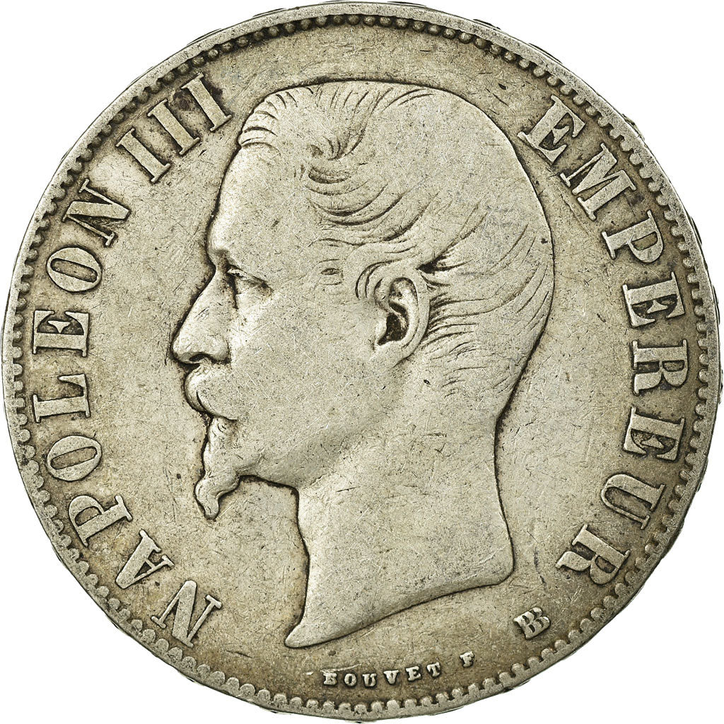 Coin, France, Napoleon III, Napoléon III, 5 Francs, 1856, Strasbourg