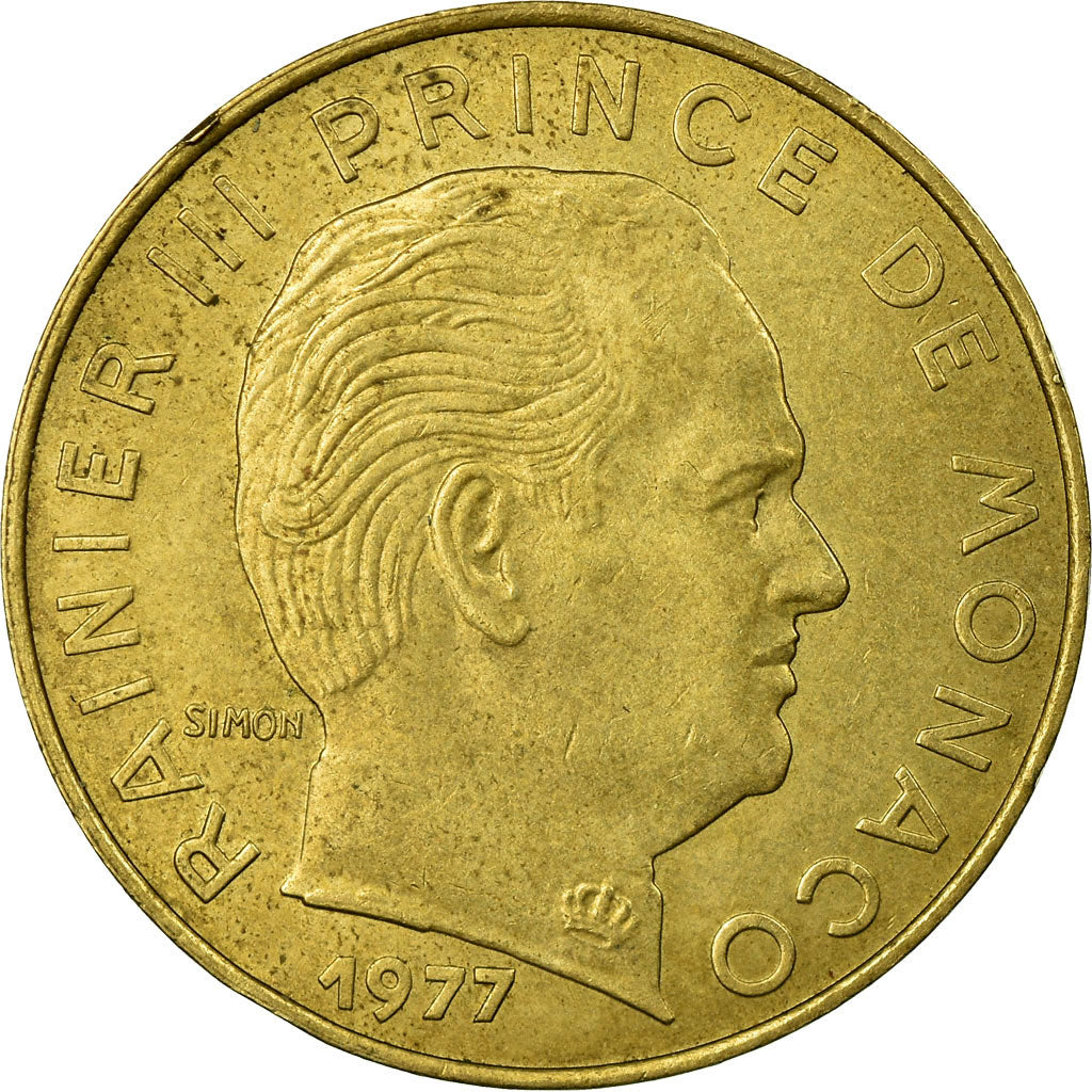 Coin, Monaco, Rainier III, 20 Centimes, 1977, EF(40-45), Aluminum-Bronze
