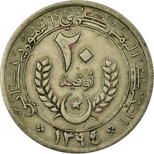Monnaie, Mauritanie, 20 Ouguiya, 1974/AH1394, TB+, Copper-nickel, KM:5