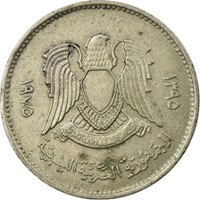 Monnaie, Libya, 20 Dirhams, 1975/AH1395, TB+, Copper-Nickel Clad Steel, KM:15