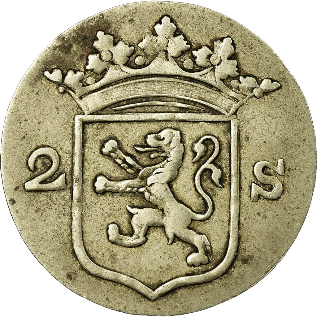 Moneta, Paesi Bassi, UTRECHT, 2 Stuivers, Double Wapenstuiver, 1786, BB