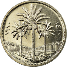 Coin, Iraq, 50 Fils, 1990, MS(65-70), Copper-nickel, KM:128