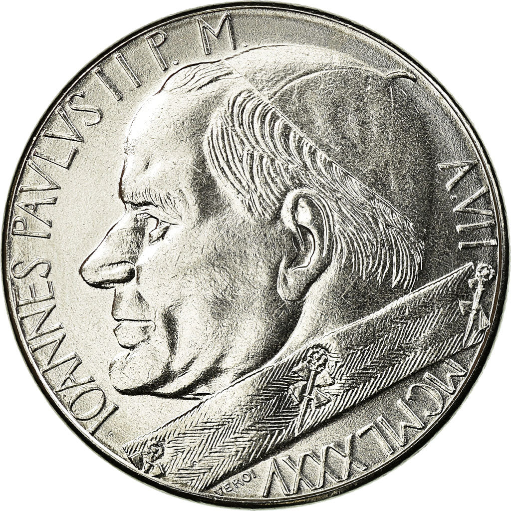 Coin, VATICAN CITY, John Paul II, 100 Lire, 1985, Roma, MS(65-70), Stainless
