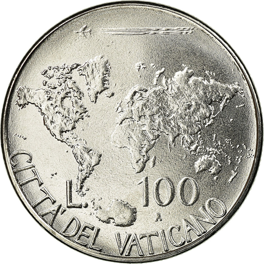 Coin, VATICAN CITY, John Paul II, 100 Lire, 1985, Roma, MS(65-70), Stainless