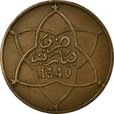 Coin, Morocco, Yusuf, 10 Mazunas, 1921/AH1340, bi-Bariz, Paris, EF(40-45)
