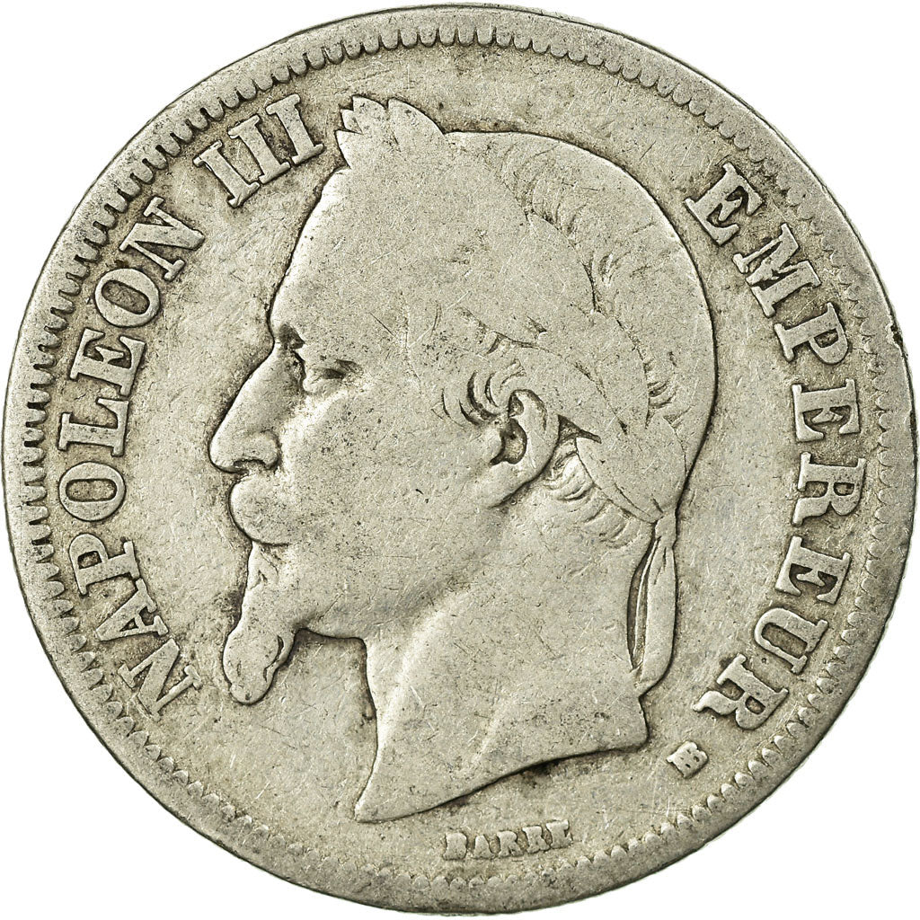 Münze, Frankreich, Napoleon III, Napoléon III, 2 Francs, 1868, Strasbourg