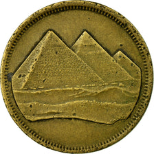 Coin, Egypt, 5 Piastres, 1994/AH1404, EF(40-45), Aluminum-Bronze, KM:555.1