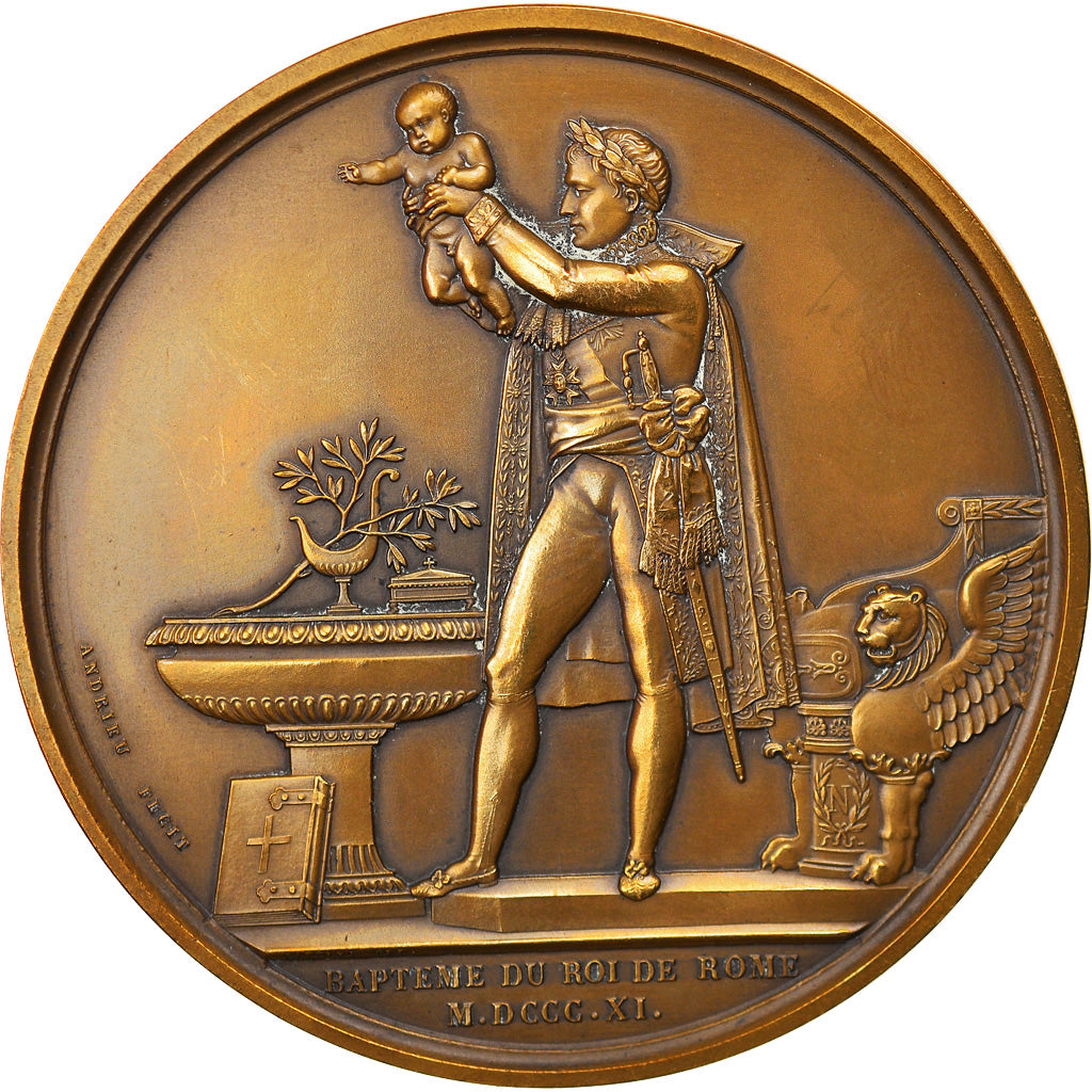 Francia, medaglia, Napoléon Ier, Baptème du Roi de Rome, History, Denon /