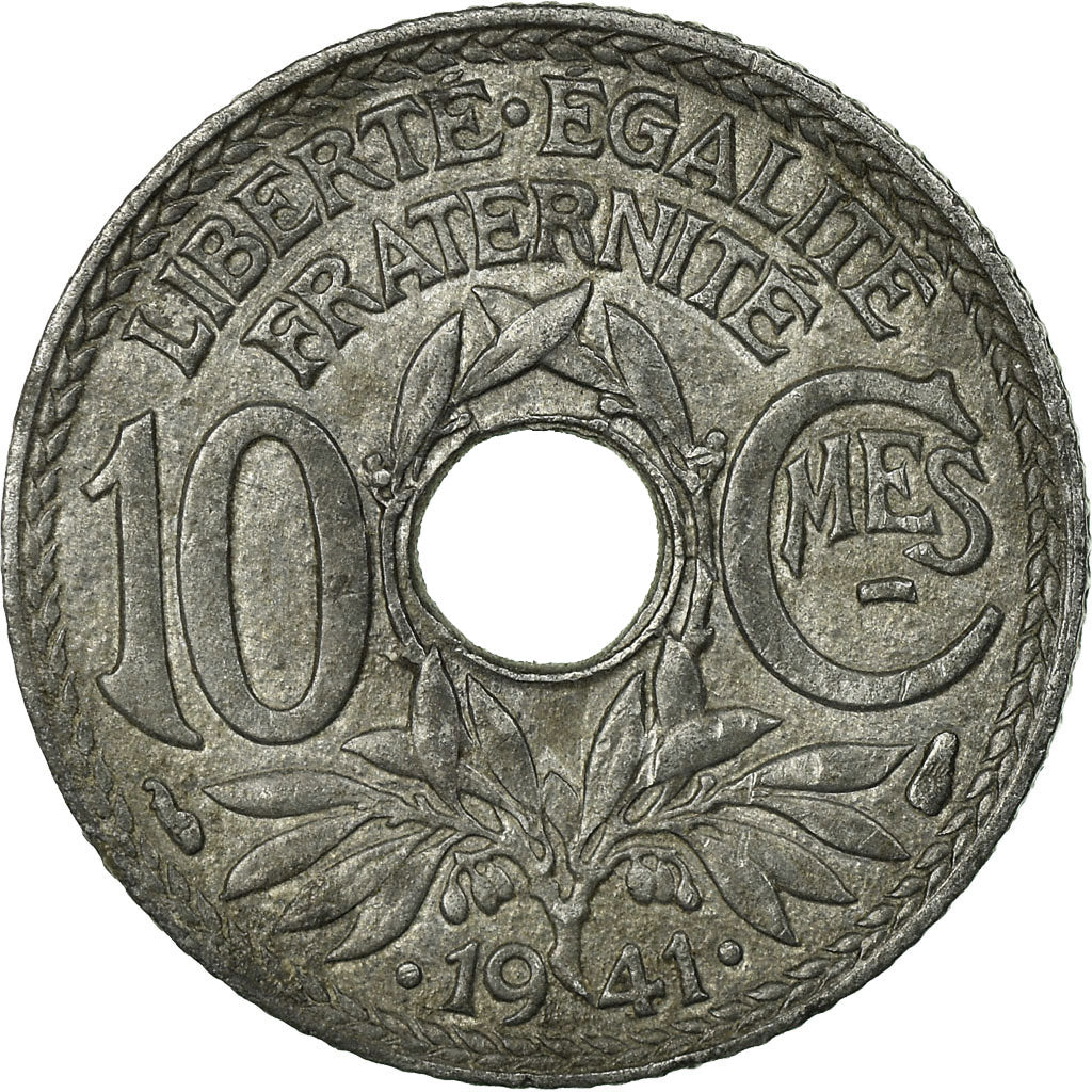 Munten, Frankrijk, 10 Centimes, 1941, Paris, ZF, Zinc, KM:897, Gadoury:288c