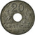 Moneta, Francja, État français, 20 Centimes, 1943, Paris, EF(40-45), Cynk