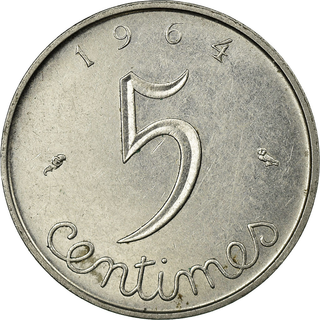 Monnaie, France, Épi, 5 Centimes, 1964, Paris, TTB, Stainless Steel